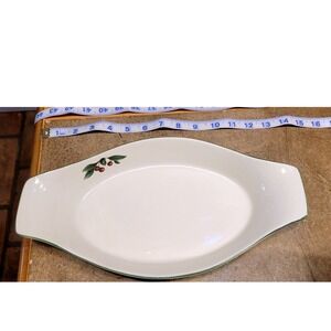 Cades Cove Collection 12 in Oval Serving Baking Dish Apple Cherry Farmhouse